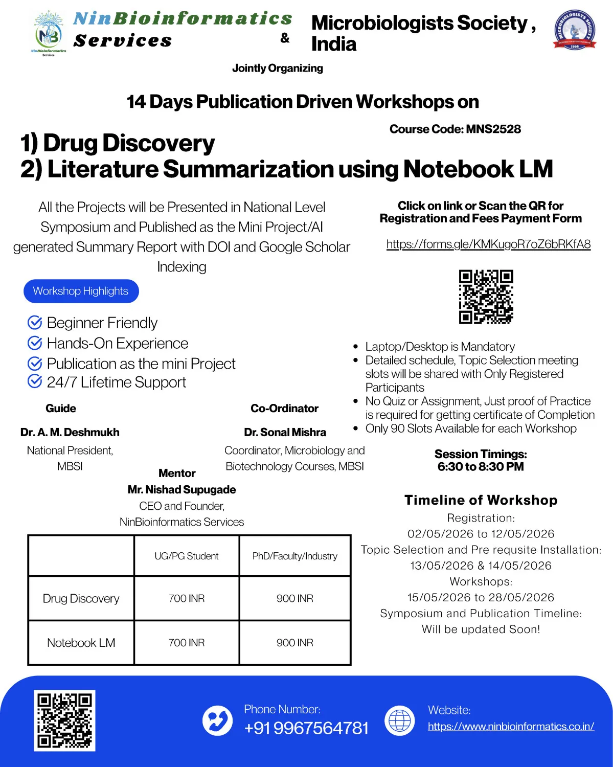 Drug Discovery and Notebook LM Workshop Brochure