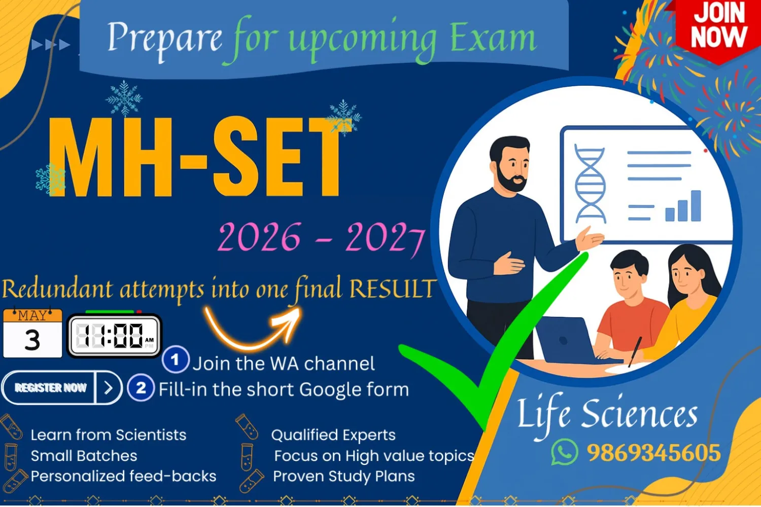 MH-SET 2026–27 Life Sciences Exam Preparation Program | Join Now for Expert Guidance & Success